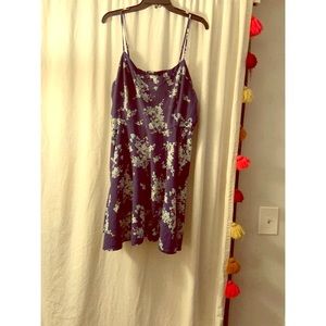 Navy blue floral dress
